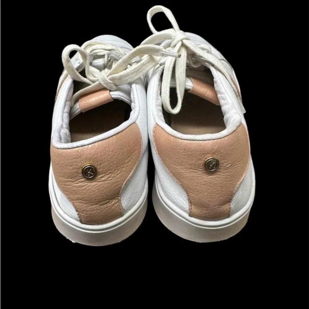 Kaanas white leather sneaker shoes
